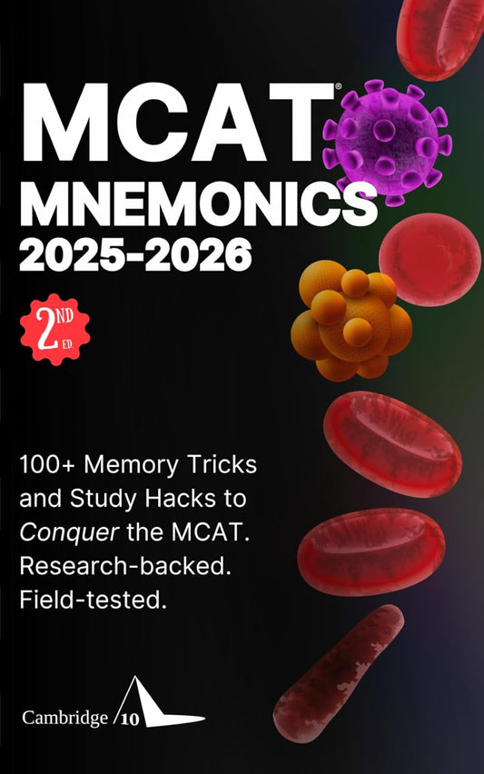 MCAT Mnemonics 2025-2026: 100+ Memory Tricks, Study Strategies for MCAT Success